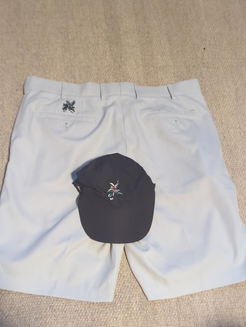 Mens Peter Millar Wicking Golf Shorts Laurel Valley Size 34 And Imperial Hat